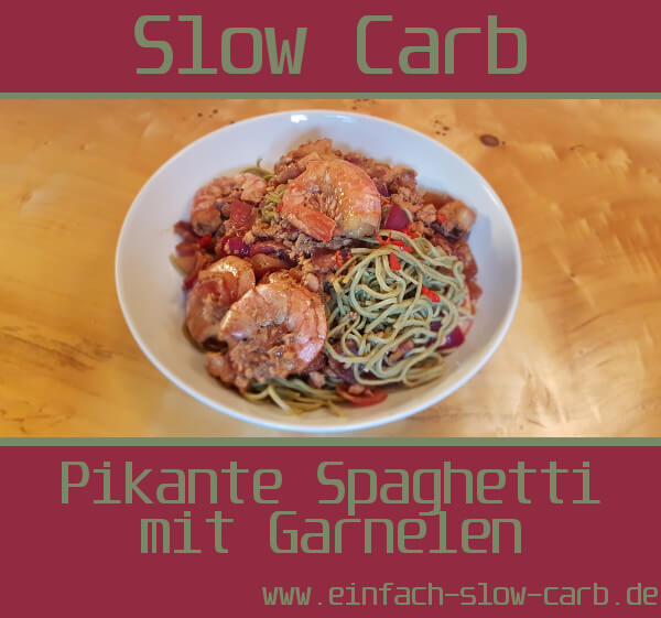 Pikante Spaghetti mit Garnelen