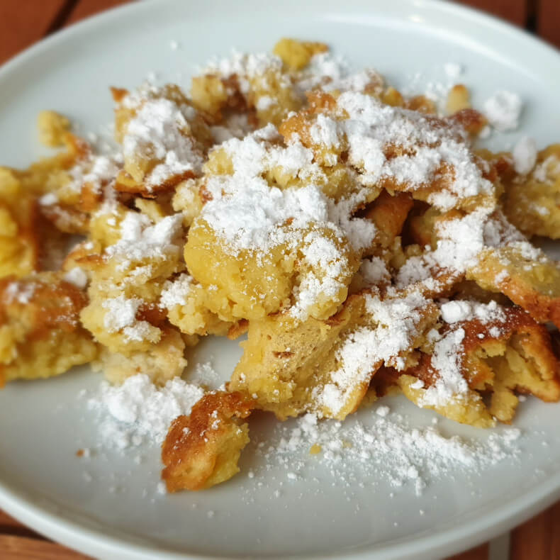 Kaiserschmarrn aus Faberbohnenmehl